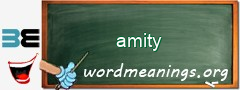 WordMeaning blackboard for amity